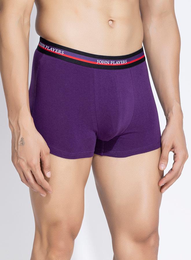 John Players Pack of 2 - Solid Trunks with Elastic Waistband - Image 3