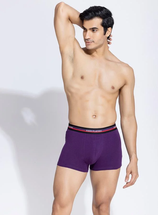 John Players John Player Pack of 2 - Solid Trunks with Elastic Waistband