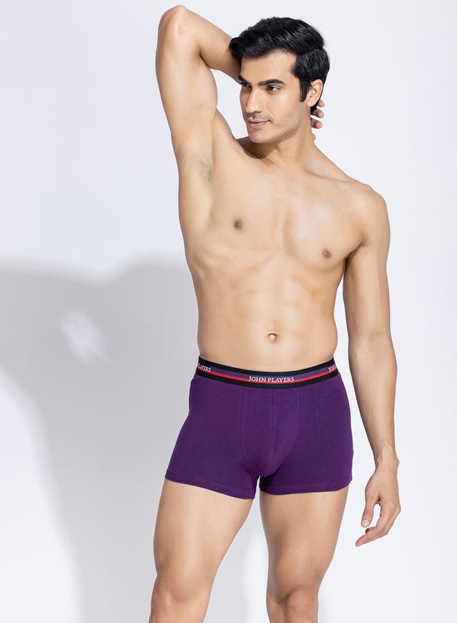 John Players Pack of 2 - Solid Trunks with Elastic Waistband - Image 1