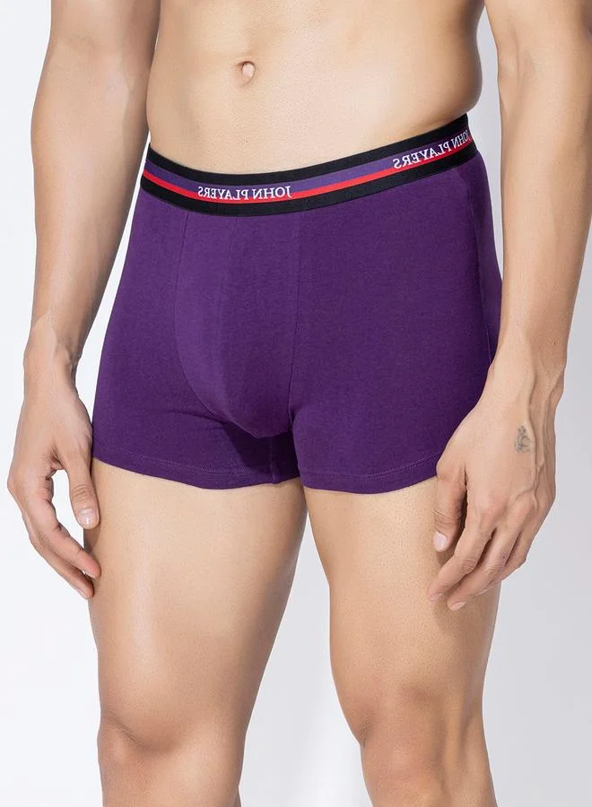 John Players John Player Pack of 2 - Solid Trunks with Elastic Waistband
