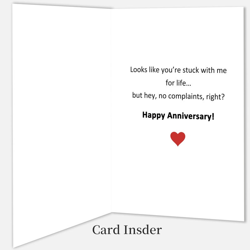 Smithtuy Funny 1st Anniversary Card,1 Year Anniversary Card Gifts for Boyfriend Girlfriend Him Her,One Year Wedding Anniversary Cards Gifts for Husband Wife Women Men Couples - Image 2