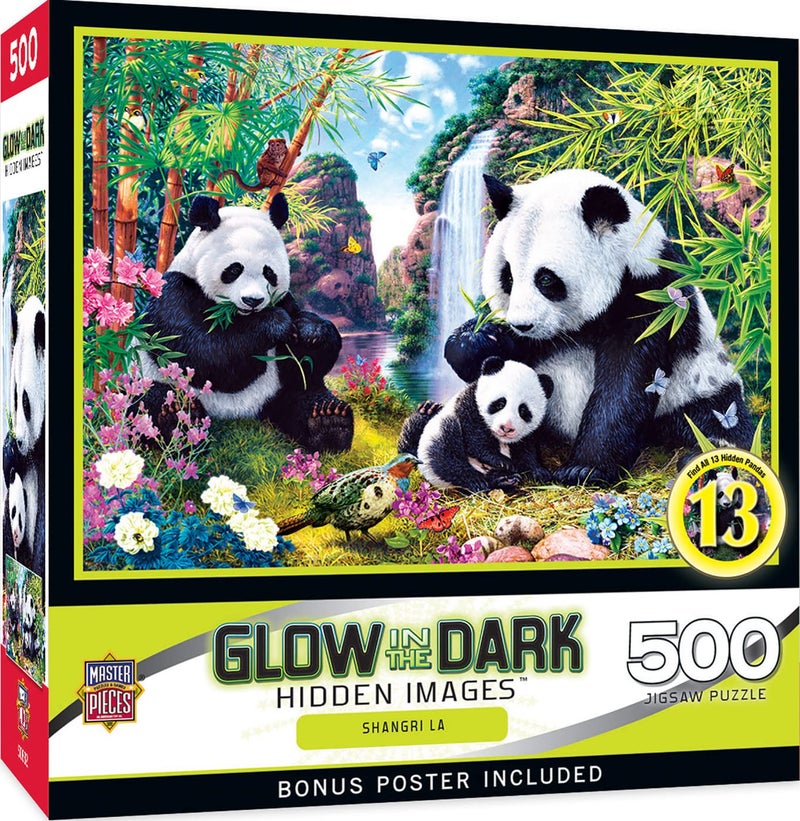MasterPieces 500 Piece Jigsaw Puzzle Glows in the Dark Hidden Images Shangri La Fun for Adults Family Kids 15 x 21 - Image 2