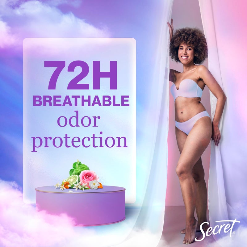 Secret Fresh Antiperspirant Deodorant for Women, 72hr Breathable Sweat & Odor Protection, Instant Freshness & Gentle, PH Balancing Minerals, Invisible Solid, Hidden Oasis Scent, 2.6 oz - Image 3
