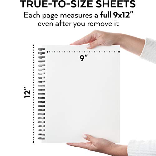 ARTEZA Spiral Sketch Book 9x12" Drawing Pad 100 Sheets Sketch Pads for Drawing for Adults & Teens - Image 4