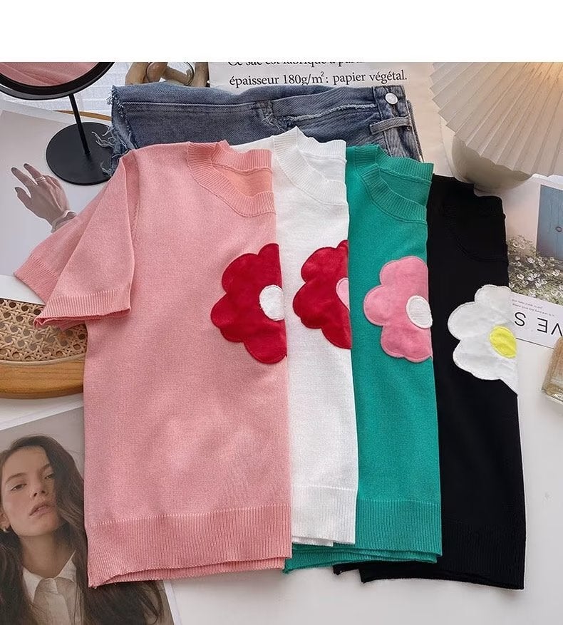 All-match New Artistic Women's Short-sleeved Crewneck Simple T-shirt Popular Fashion Harajuku Spring Lazy Elegant ins - Image 5