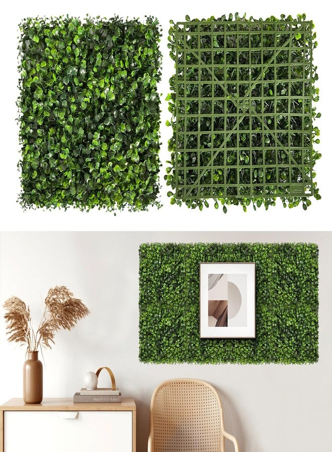 Skloopearg Artificial Grass Wall Panels, 12 Pack 10"x10" Boxwood Hedge Wall Panels with 100 Zip Ties, Boxwood Backdrop for Outdoor Indoor Decorative Fences Privacy Hedge - Image 1