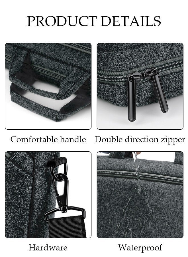 DUNISO 15 Inch Laptop Bag with Multi Compartment Lightweight Laptop Hand Bag Crossbody Bag Travel Business Briefcase Water-Resistant Dust-proof Shoulder Messenger Bag for Men and Women Work Office - Image 3