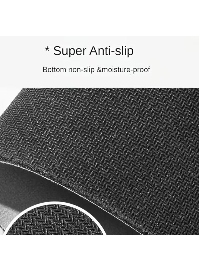 طقم سجادتين للمطبخ والحمام – سجاد أرضي فائق الامتصاص وسريع الجفاف بقاعدة مضادة للانزلاق – تصميم أنيق ومريح للقدمين – مناسب للمطبخ، الحمام، وغرفة المعيشة – (قطعتان) - Image 2