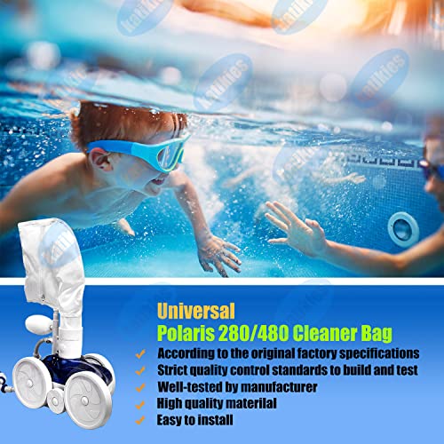 katikies 280 Pool Cleaner Bags; Replacement for Polaris 280, 480 Pool Cleaner; 3 Pack (280 White-2 Pack) - Image 3