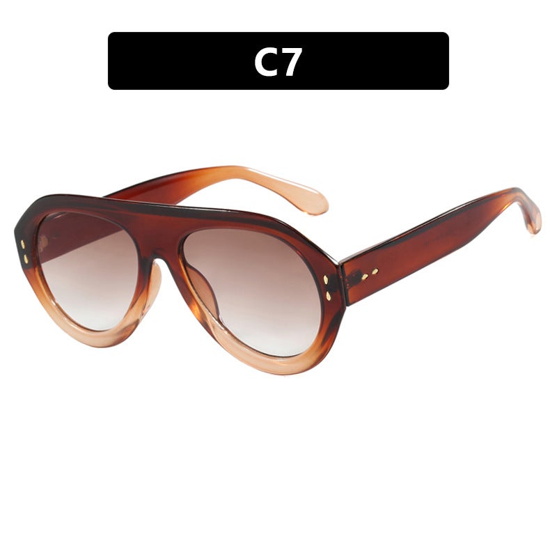 Large Frame Toad Sunglasses Avant-Garde Retro Ins Street Style Catwalk Sunglasses Cross-Border European and American Internet Celebrity Sunglasses - Image 1