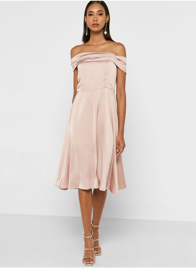 boohoo Bardot Knitted Dress  - Image 1