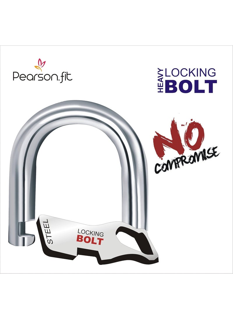 Pearson.fit Pearsonfit 1 Lock with 30 Keys Lock and Keys Door Lock for Home Round 65mm Padlock Double Locking 8 Levers Heavy Duty Hardened Steel Padlock for Rental Apartment Model PSDM65L1K30  - Image 5