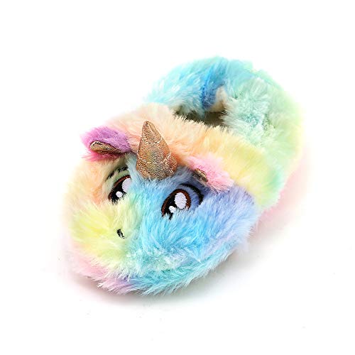 Csfry Toddler Girls' Unicorn Slipper,Multicolor US7-8 - Image 1