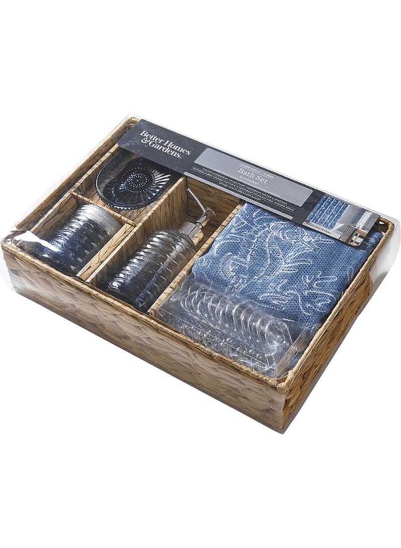 Victoria Classics 17-Piece Ceramic Sea Shells Bath Set Multicolor