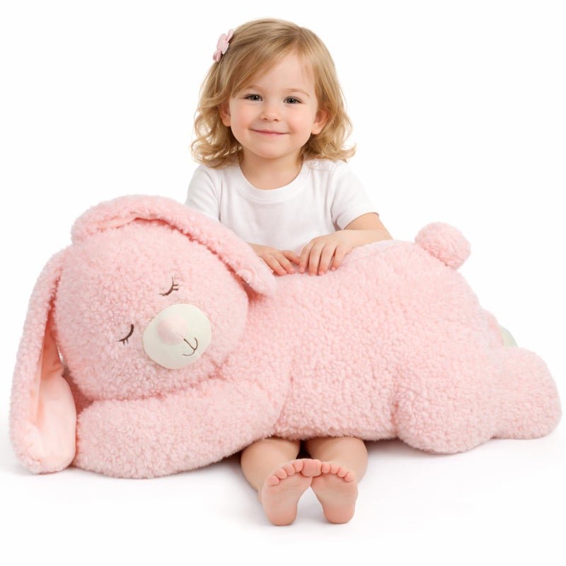Cudhug Large 31.5" Bunny Stuffed Animal, Giant Easter Plush Bunny, Jumbo Soft Rabbit Toy Birthday Party Gifts for Kids Girls Boys - Image 1