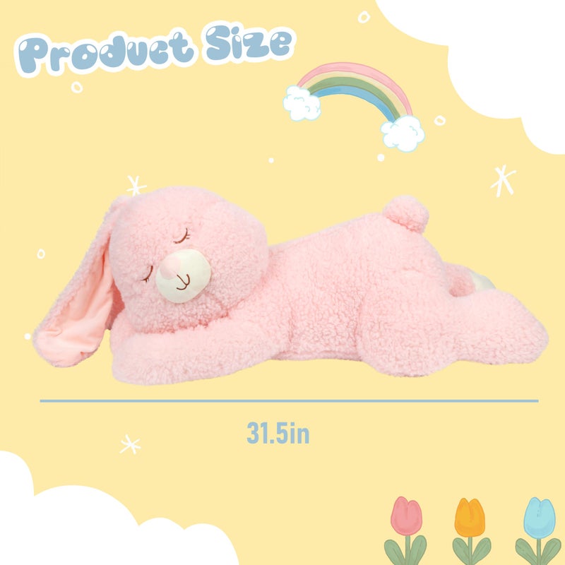 Cudhug Large 31.5" Bunny Stuffed Animal, Giant Easter Plush Bunny, Jumbo Soft Rabbit Toy Birthday Party Gifts for Kids Girls Boys - Image 4