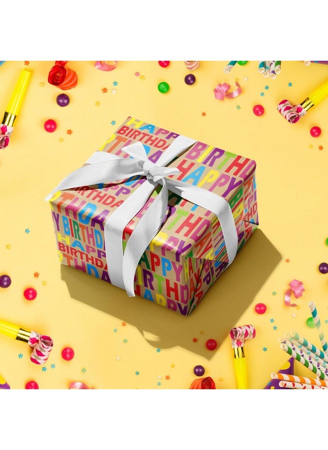 Kraft Wrapping Paper Roll - Mini Roll - Colorful Text Happy Birthday Design Great For Birthday, Party, Baby Shower - 17 Inches X 32.8 Feet - pzsku/Z4B5B7568D1ACDBDB9D44Z/45/_/1735214382/85712701-1b51-44f1-8ebe-f83c6277688b