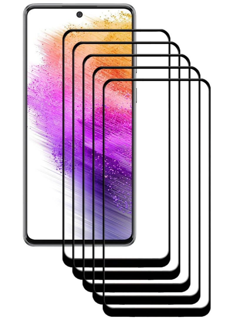 ACLIX 5 Pieces Antistatic ESD Dustproof Premium Quality High Definition Tempered Glass Screen Protector Designed For Samsung Galaxy A73 5G - Image 1