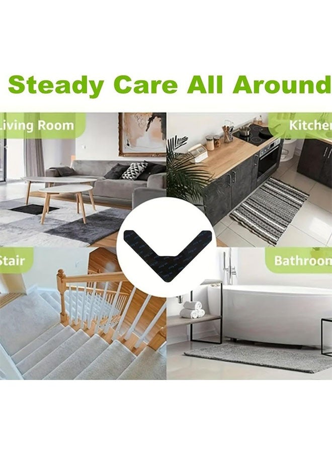 10 Pcs Reusable Carpet Stickers, Washable Never Curl Rug Grippers, Strong Non Slip Reusable Carpet Stickers for Area Rugs, Hardwood Floors, Tile Floors, Floor Mats  - Image 4