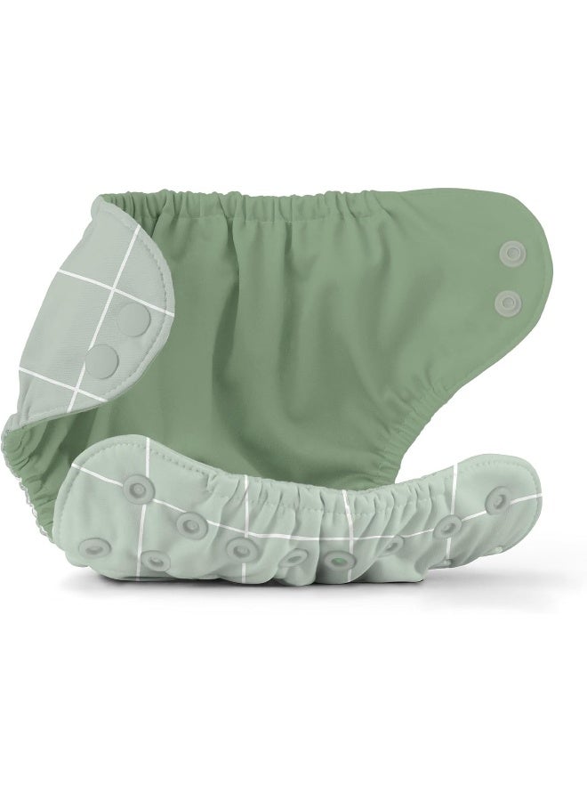 Esembly Cloth Diaper Cover - Reusable Swim Diaper, Waterproof, Breathable - Adjustable Outer Layer Over Absorbent Inner for Blowout Protection - Lattice, Size 2 (18-35lbs) - Image 4