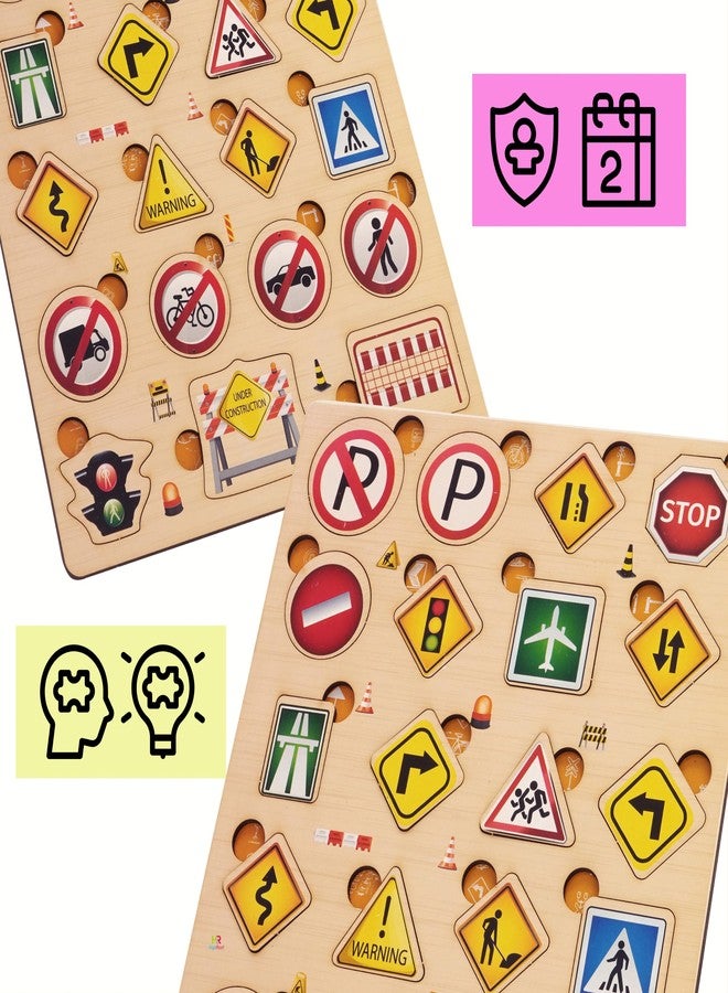 HighRoof Engage Young Minds with Traffic Signs Puzzle for Kids - Educational and Fun Learning Game to Teach Traffic Safety, Problem-Solving, and Cognitive Skills - Image 2