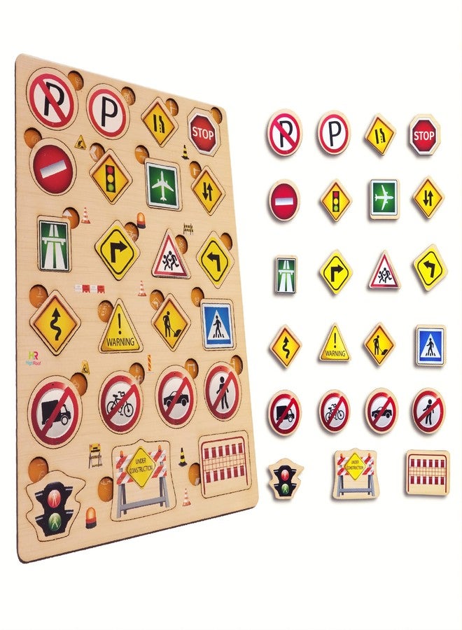 HighRoof Engage Young Minds with Traffic Signs Puzzle for Kids - Educational and Fun Learning Game to Teach Traffic Safety, Problem-Solving, and Cognitive Skills - Image 1