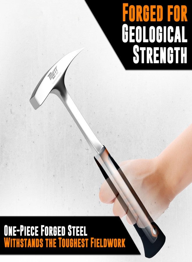 AMERICAN MUTT TOOLS مطرقة صخور احترافية من Mutt Tools سعة 22 أونصة - أداة جيولوجية للبحث عن الصخور وصيد الحفريات والبناء - مطرقة جيولوجية لكسر الأحجار والجيود - Image 4