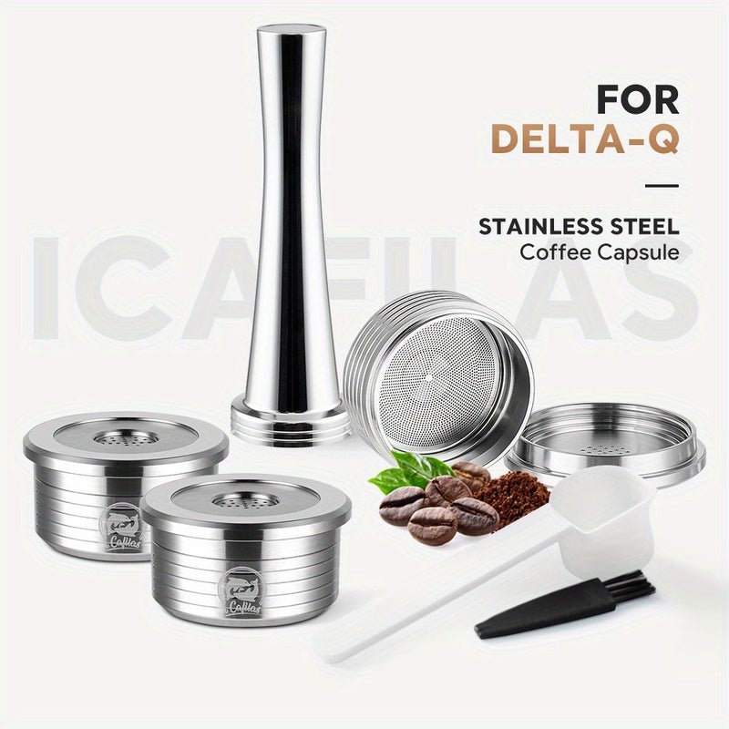 Stainless Steel Reusable Capsule Coffee Filter 1pc for Delta Q Mini Qool Machine - Image 4