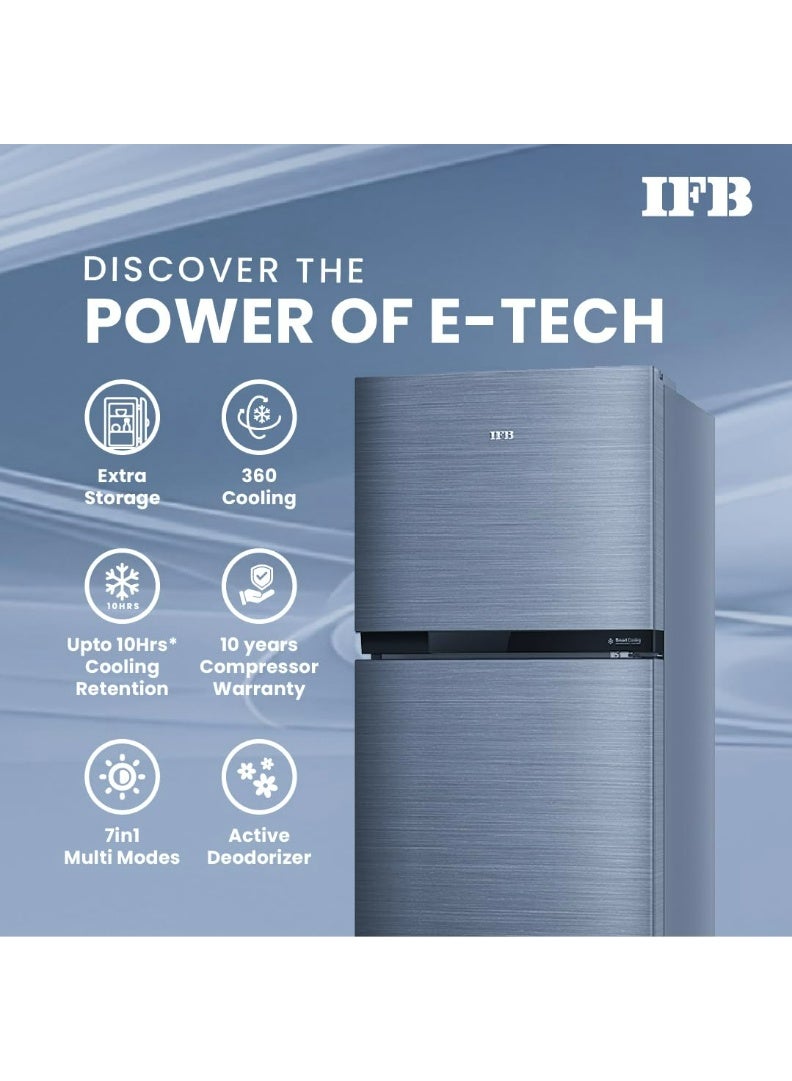 IFB 400L Frost Free Double Door Refrigerator – Brush Grey Metal Stainless | Convertible Fridge-Freezer | Inverter Compressor | Model: IFBFF-3151IMS-EUA - Image 2