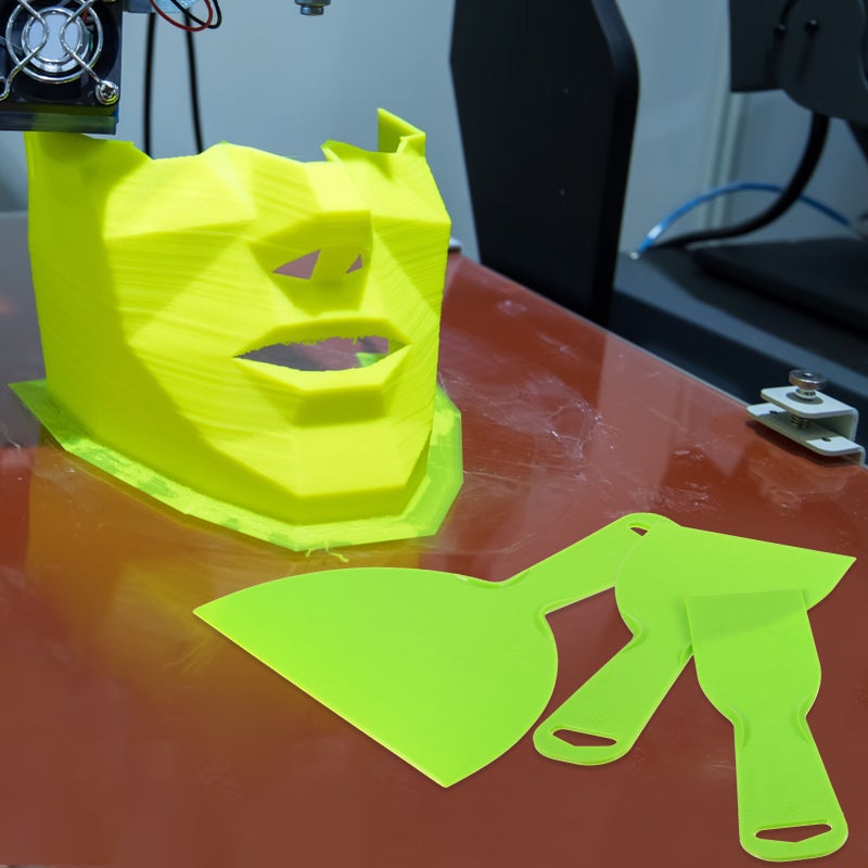 3PCS Multifunctional Hot Bed Scrapper Ergonomic 3D Printing Residue Removal Tool Shovel 3D Printer Accessories (Light Green) - Image 4