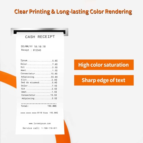 MBLABEL 2 1/4''x 85' Thermal Receipt Paper Rolls, POS Cash Register Paper Roll (5 Rolls) - Image 4