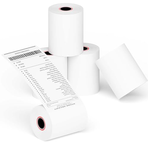MBLABEL 2 1/4''x 85' Thermal Receipt Paper Rolls, POS Cash Register Paper Roll (5 Rolls) - Image 1