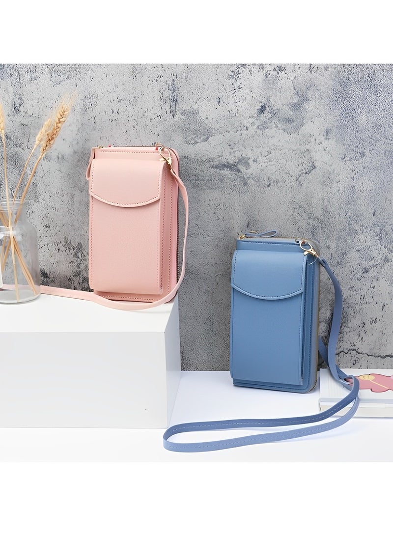 REOCLE Women's Crossbody Bag Leather Cell Phone Purse Wallet Clutch Wallet with Credit Card Slots & Large Capacity Multifunctional Shoulder Bag  - Image 3