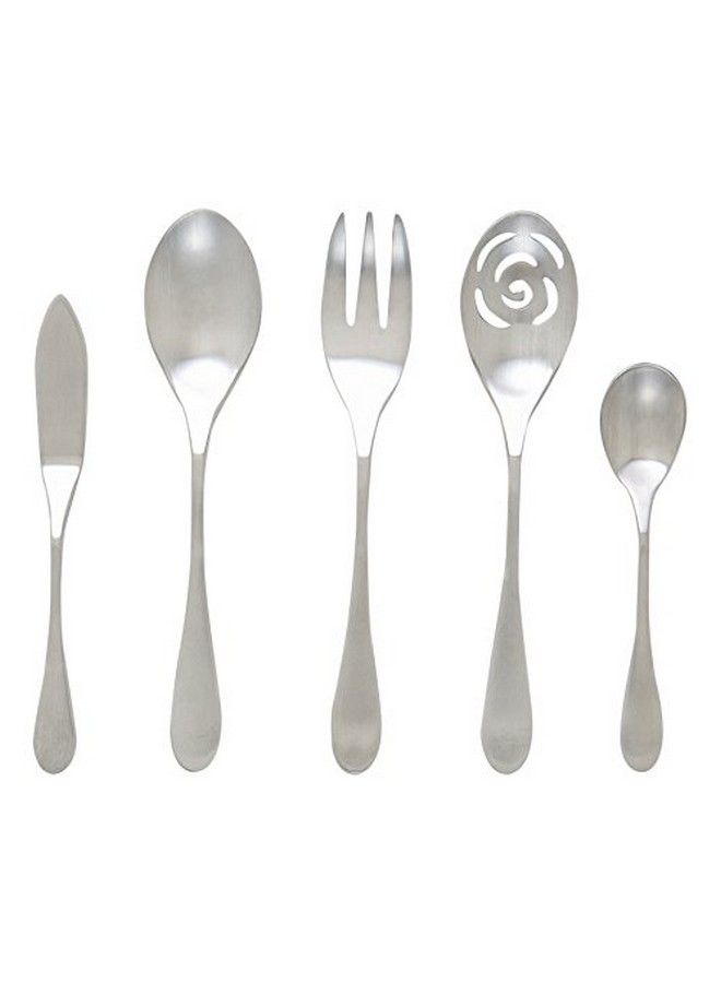 Knork 5 Piece Matte Serving Set 18/10 Stainless Steel - Image 1