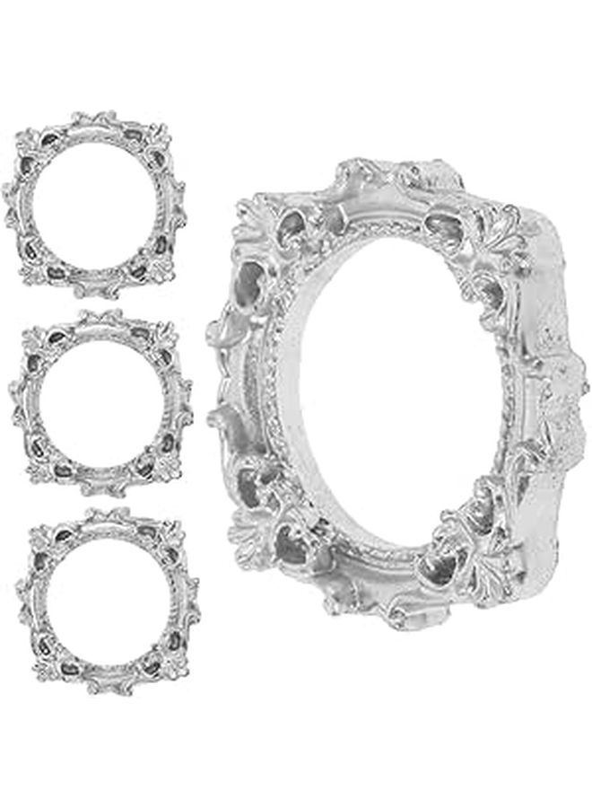 Vintage Resin Mini Picture Frame Set 4pcs for Photo Props Crafts - Image 1