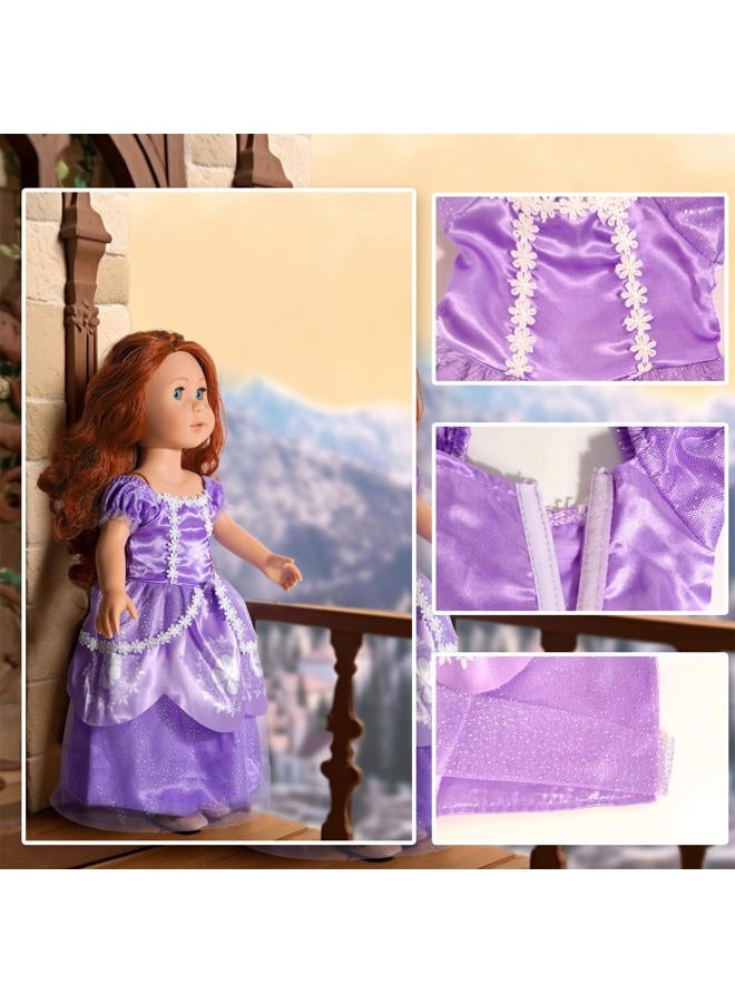 WONDOLL 18 inch Doll Clothes Accessories - 6Pcs Different Princess Costume Dress - Image 4