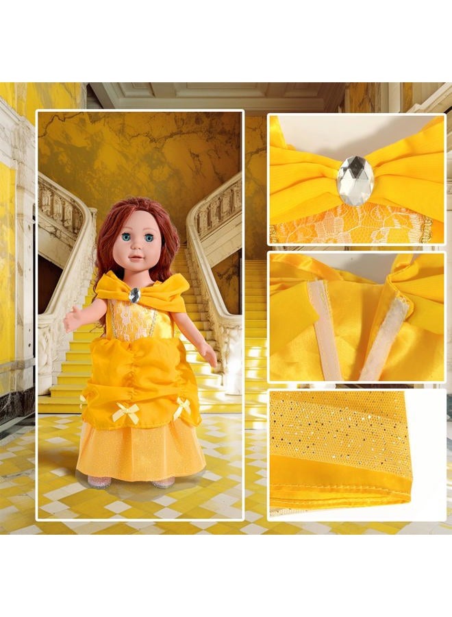 WONDOLL 18 inch Doll Clothes Accessories - 6Pcs Different Princess Costume Dress - Image 3