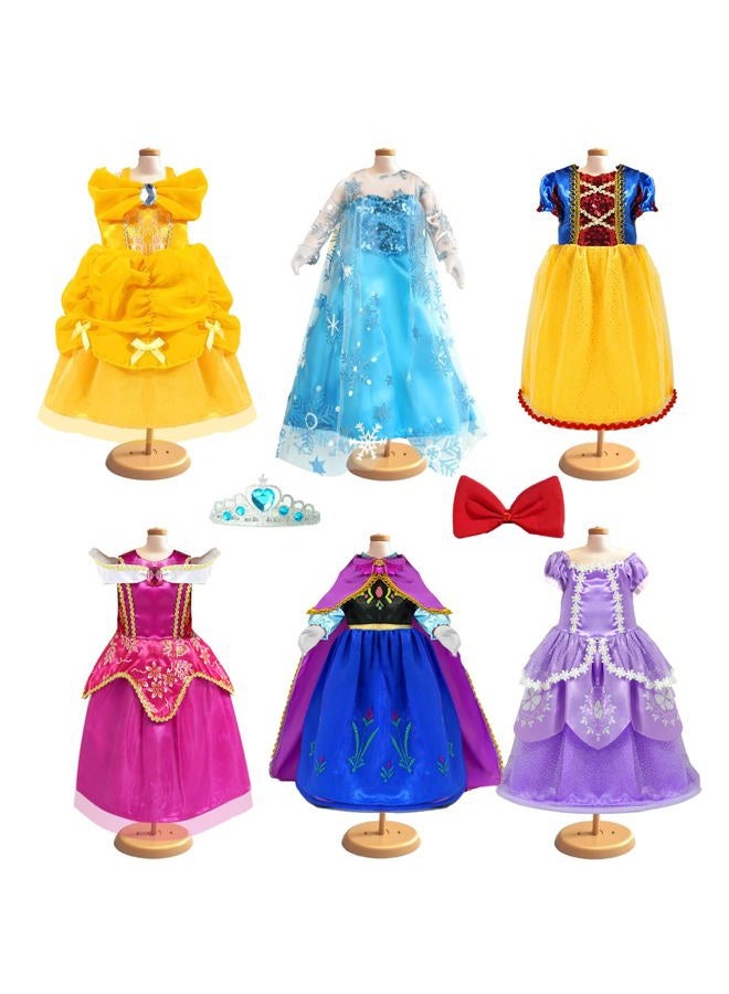 WONDOLL 18 inch Doll Clothes Accessories - 6Pcs Different Princess Costume Dress - Image 2