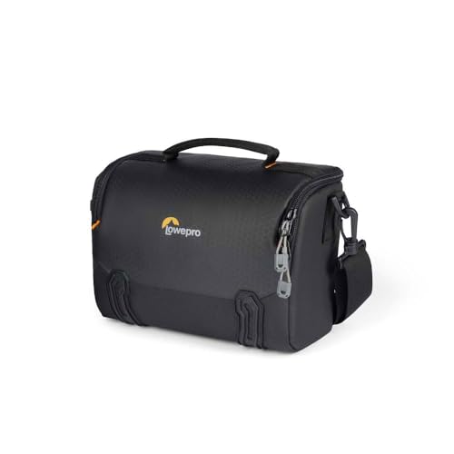Lowepro Adventura SH 140 III, Camera Shoulder Bag with Adjustable/Removable Shoulder Strap, Bag for Mirrorless Camera, Compatible with Fujifilm XT200, Canon M50 MII, EOS R10, Nikon Z50, Black - Image 1