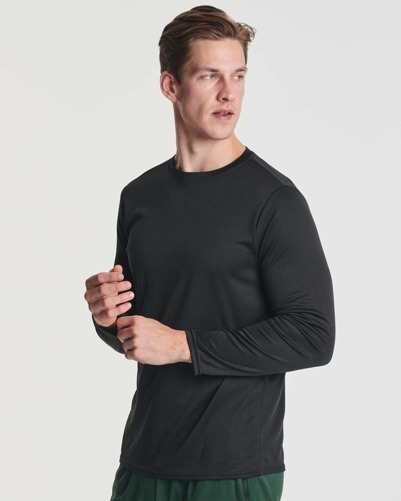 REALESSENTIALS Real Essentials 3 & 5 Pack: Men's Mesh Quick Dry Athletic Long Sleeve T-Shirt UPF SPF UV Sun (Available in Big & Tall) - Image 2