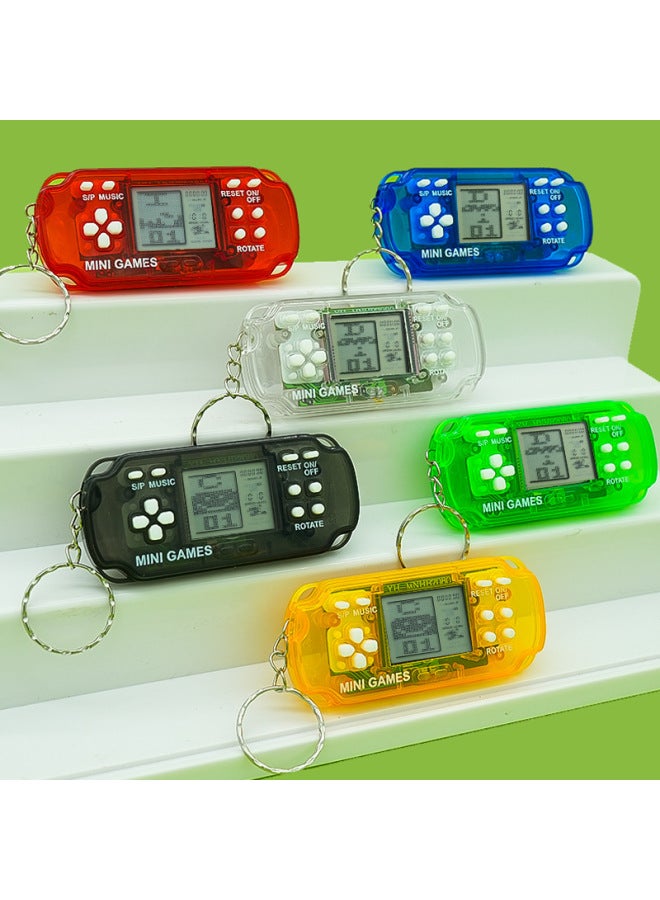 Creative Handheld Mini Tetris Game Console PSP Game Console Electronic Toy Keychain Pendant Gift-Color:Macaron Powder  - Image 3