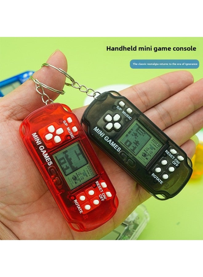 Creative Handheld Mini Tetris Game Console PSP Game Console Electronic Toy Keychain Pendant Gift-Color:Macaron Powder  - Image 2