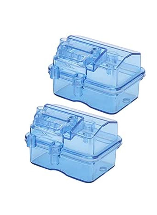 Transparent Blue Splashproof RC Receiver Box Protector Easy Install 2 Sets - Image 1