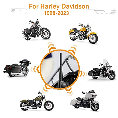 KSaAuto 4.5 Inch Short Antenna for Harley Davidson Motorcycle 1998-2025 Antennas Replacement Accessories - Image 2