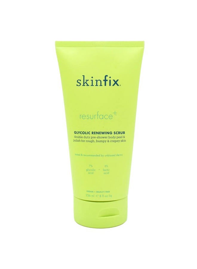 Skinfix Resurface+ Glycolic Renewing Scrub: A Double-Duty AHA BHA Exfoliant Scrub & Body Peel to Visibly Polish, Refine, Brighten & Smooth Rough, Bumpy & Crepey Skin Caused KP-Prone Skin, 8 Fl Oz  - Image 1