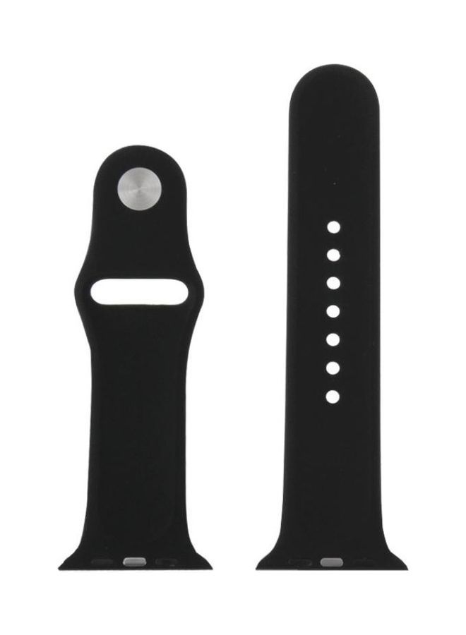 NIBEMINENT Replacement Strap for Apple Watch 42mm Black - Image 3