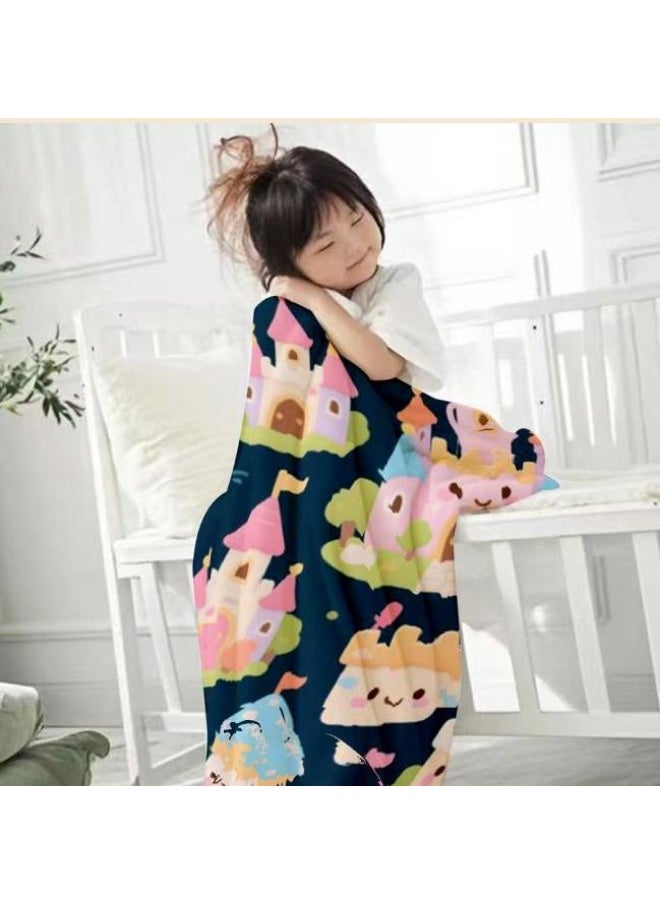 General - Baby and children's cartoon flannel thin blanket (warm and comfortable, suitable for sleep, game use) 70cm*100cm - 612 - Image 1