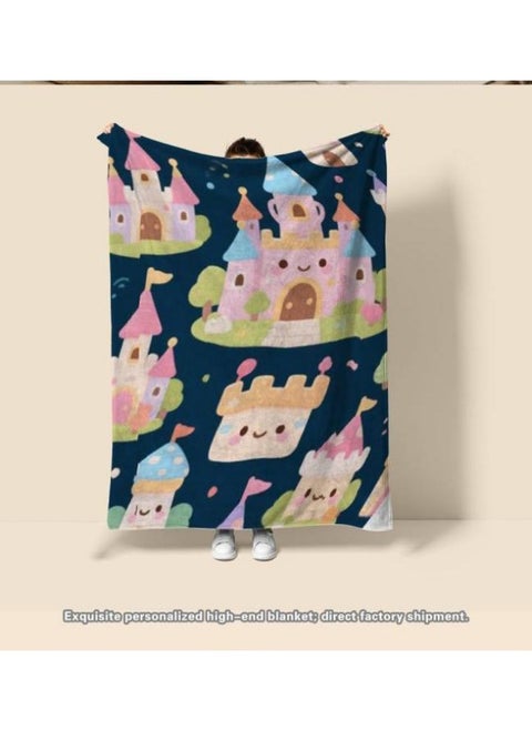 Baby and children's cartoon flannel thin blanket (warm and comfortable, suitable for sleep, game use) 70cm*100cm - 612
