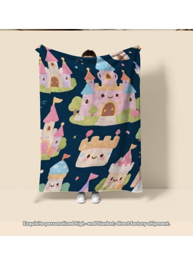 General - Baby and children's cartoon flannel thin blanket (warm and comfortable, suitable for sleep, game use) 70cm*100cm - 612 - Image 1