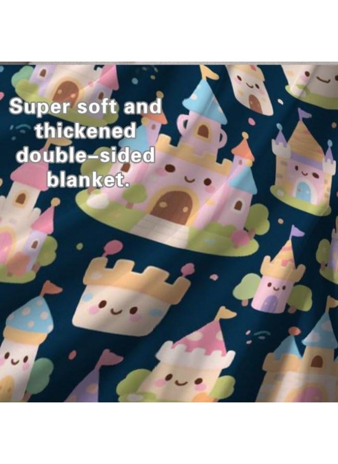 General - Baby and children's cartoon flannel thin blanket (warm and comfortable, suitable for sleep, game use) 70cm*100cm - 612 - Image 1